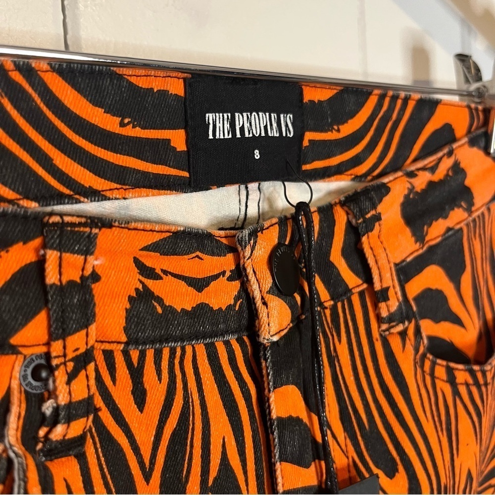 The People VS Orange and Black Abstract Zebra Print Pants. Size 8. - Picture 3 of 7